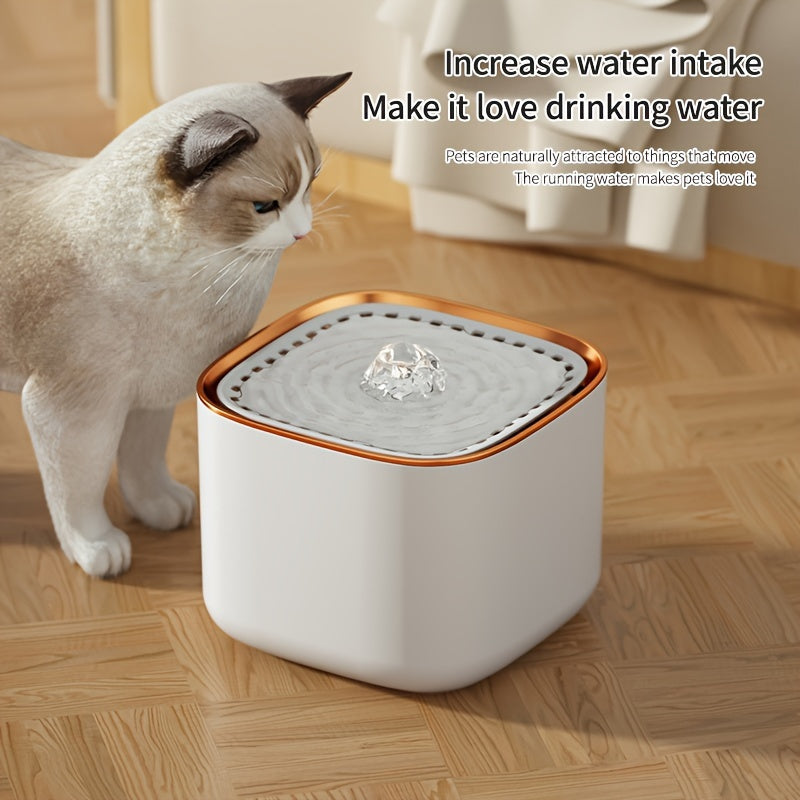 3L Automatic Cat Water Fountain USB Electric Dispenser with LED Light and Replacement Filters