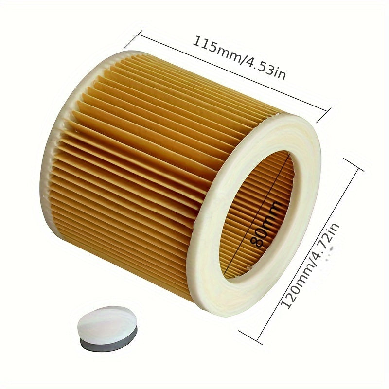 Vacuum Filter Set 2 Pieces for Wet Dry Vacuums Includes Cartridge and Retainer