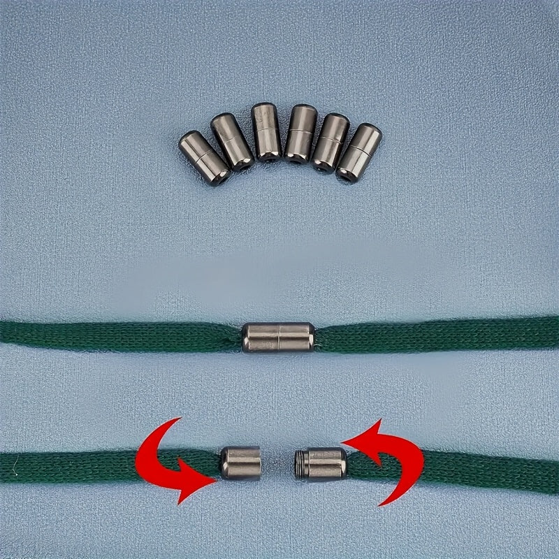 12 Pcs Metal Shoelace Locks Alloy No-Tie Shoe Buckles Durable Shoe Fastening