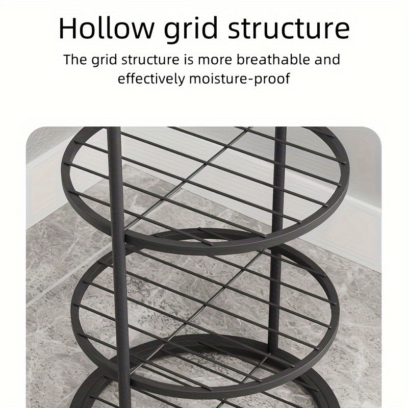 Metal Shoe Rack with Multi-Layer Space-Saving Design for Tight Spaces