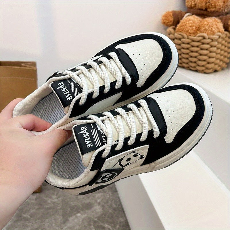 Women's Casual Thick-Soled Sneakers Spring 2025 Panda Style Alex Shoes