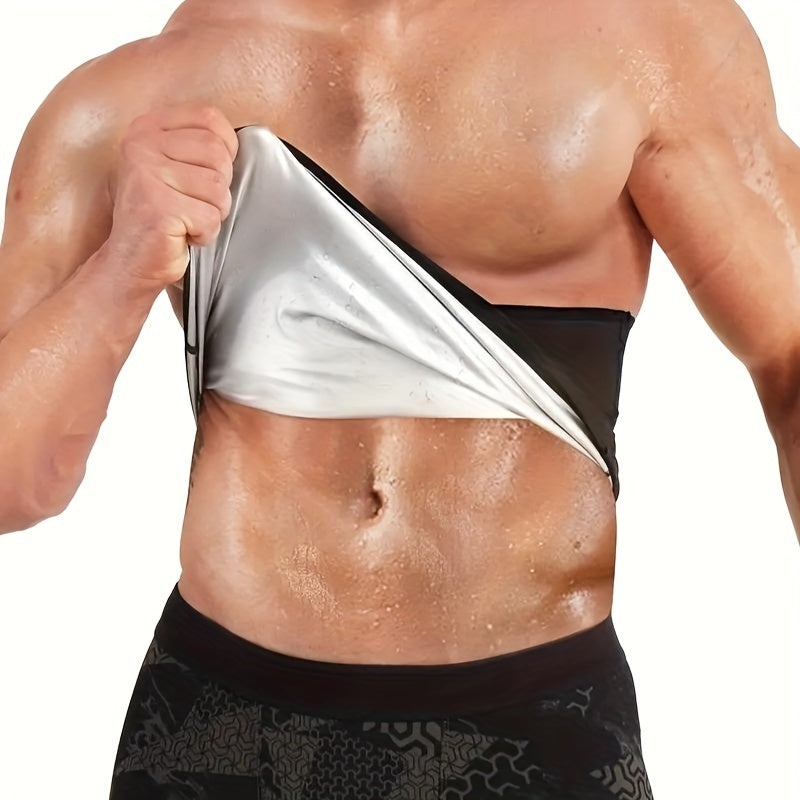 Men's Sauna Waist Trainer Belt Sweat Shaping Slimming Fitness Abdominal Shaper