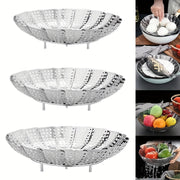 Stainless Steel Collapsible Steamer Basket for Nutritious Cooking