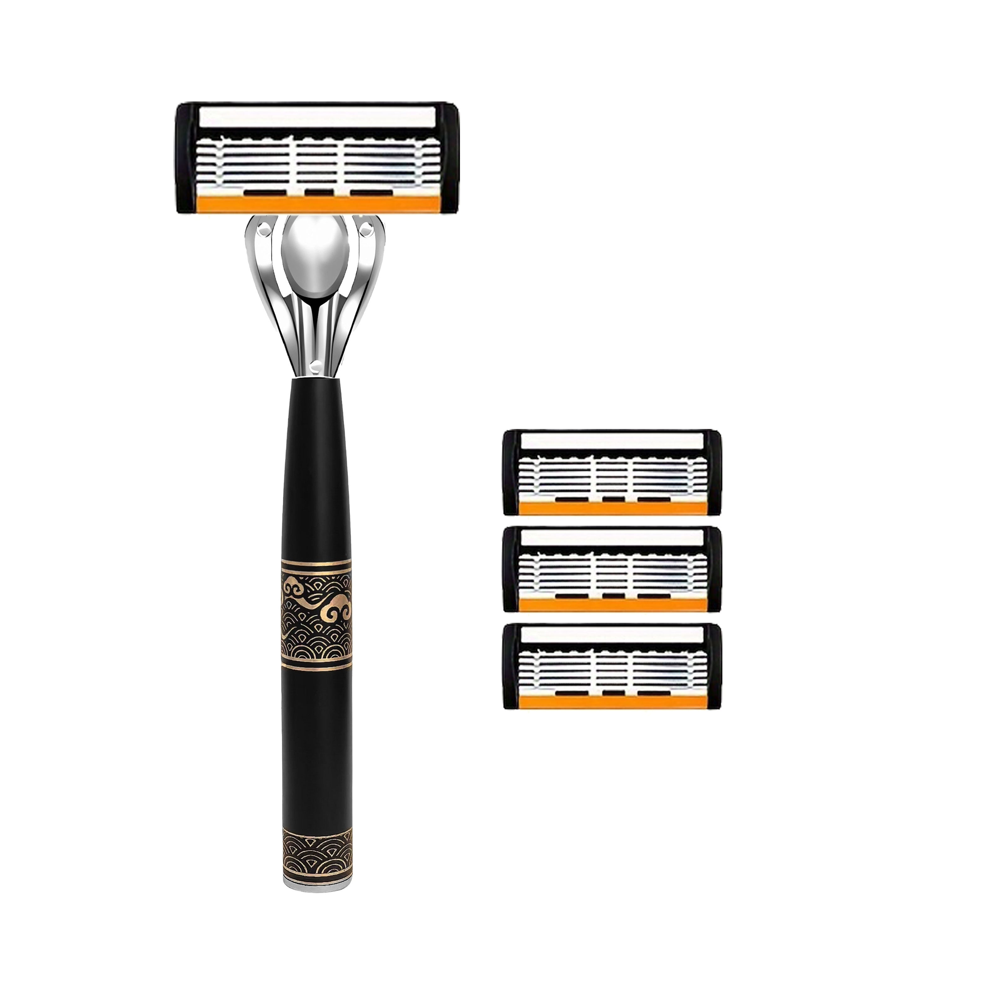 Men's Stainless Steel Safety Razor with Ultra-Sharp Blades for Close Shaving
