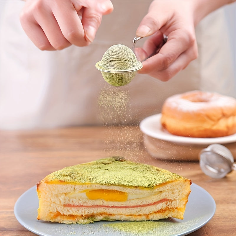 Durable Metal Mesh Tea Strainer with Handle for Loose Tea and Spices