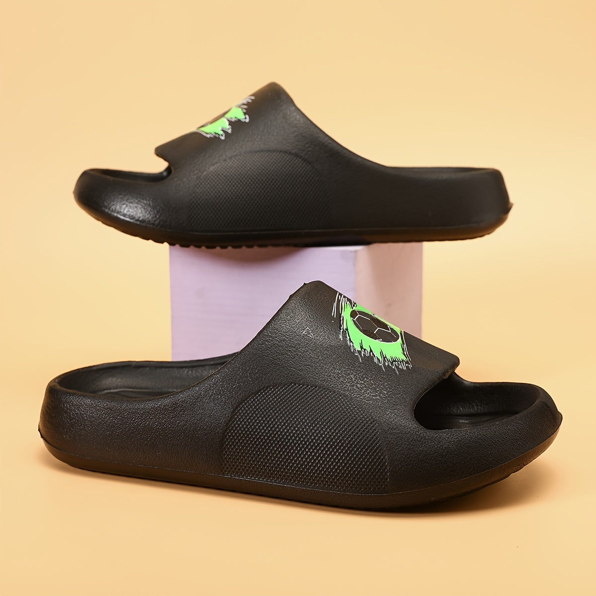 Мужские шлепанцы из EVA с нескользящей подошвой, повседневные сандалии для использования внутри и снаружи