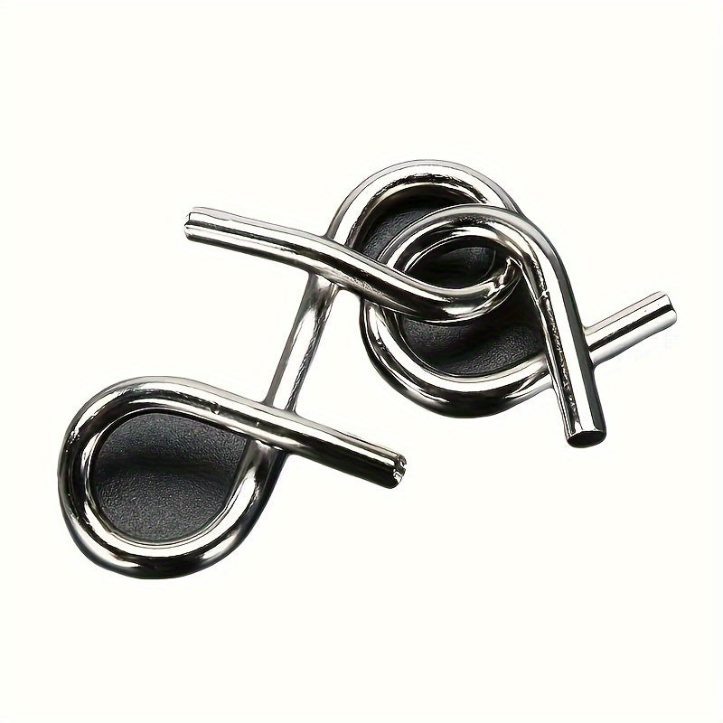 Metal Wire Puzzle Game Set for IQ Test and Problem Solving Yellow Iron for Ages 8+