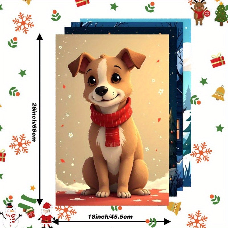 4 ta Rojdestvo daraxti bayrami Santa Klaus oshxona choy sochiqlari to'plami, har biri 45.72 x 66.04 sm o'lchamda - VMWPL