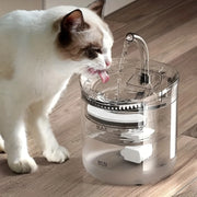 1.8L Transparent Cat Water Dispenser with Faucet and Filter
