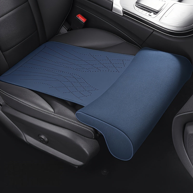 Car Seat Thigh Support Cushion Nappa Leather Memory Foam for Long Drives