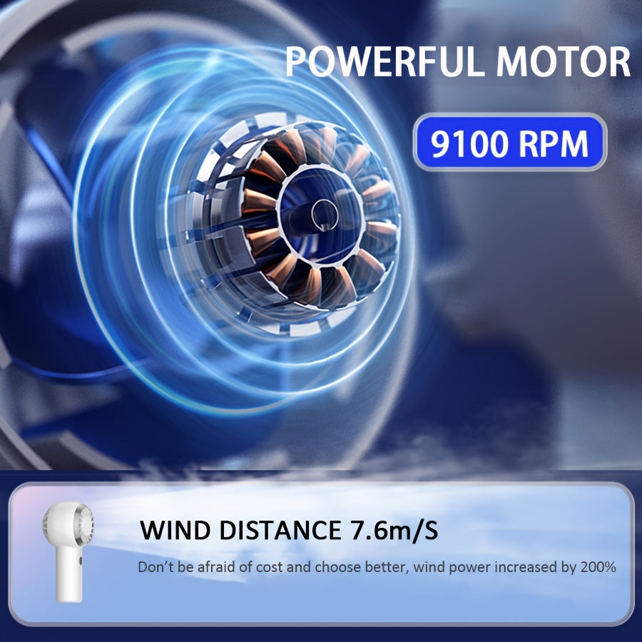 Mini Handheld Fan Rechargeable Portable with Quick Cooling 3 Speed Settings