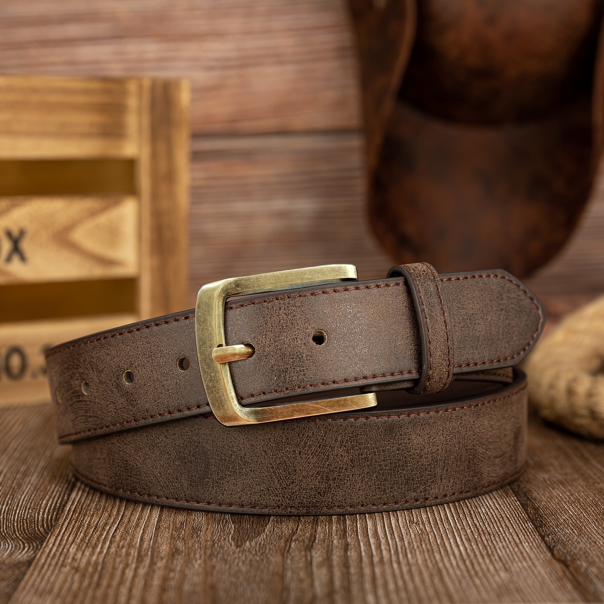 Vintage faux teridan yasalgan ayollar uchun kundalik, buzilgan PU stilidagi kamar