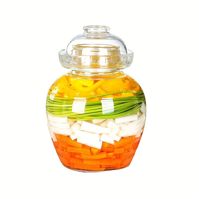 Glass Food Storage Jar for Fermenting Canning and Storing Food 1 Quart