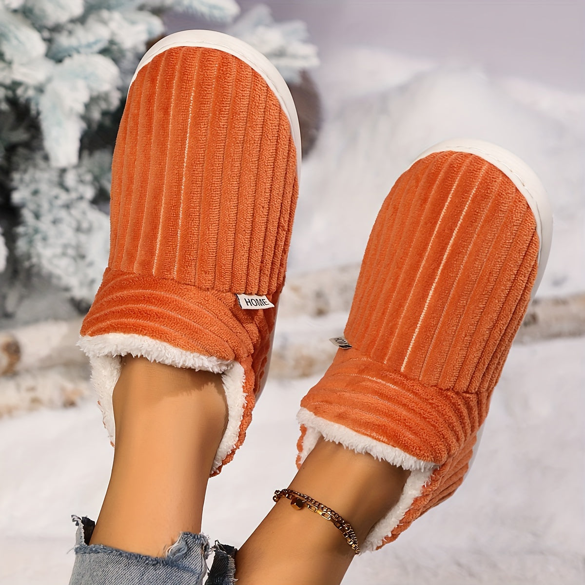 Women's Winter Slipper Boots Soft Plush Interior Slip-On Indoor Outdoor