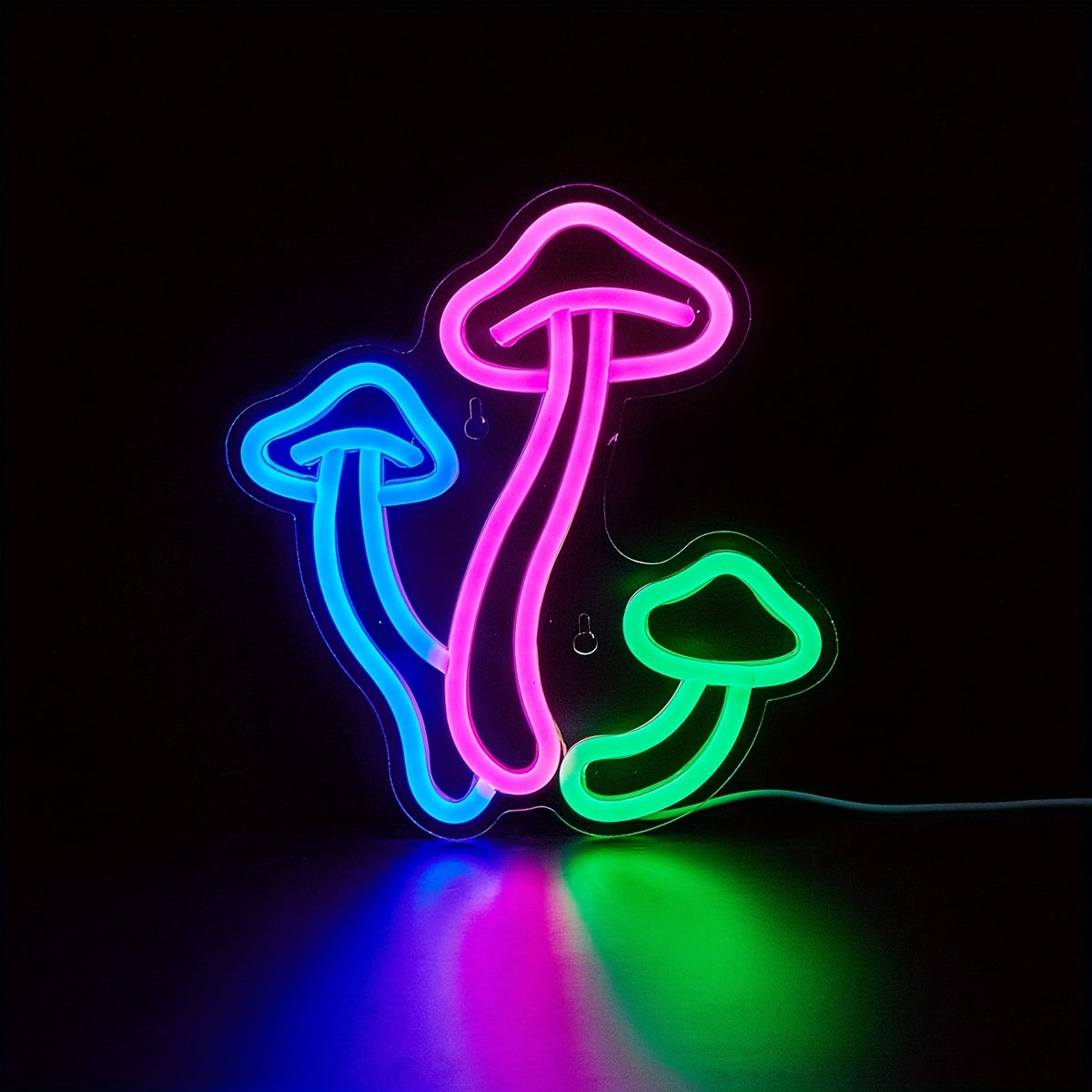 Mushroom-Shaped LED Neon Light Wall Decor for Bedroom Parties Weddings Holiday USB Powered
