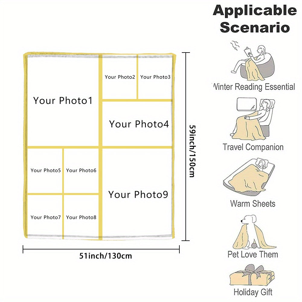 Personalized Couple Flannel Throw Blanket Soft Warm Gift for Couch Bed Camping