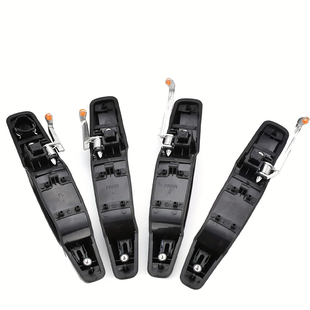 Exterior Chrome Black Door Handle Set for SUV Truck 4 Pieces