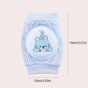 Rodilleras para bebés para gatear, para infantes de 0 a 3 años, azul, poliéster