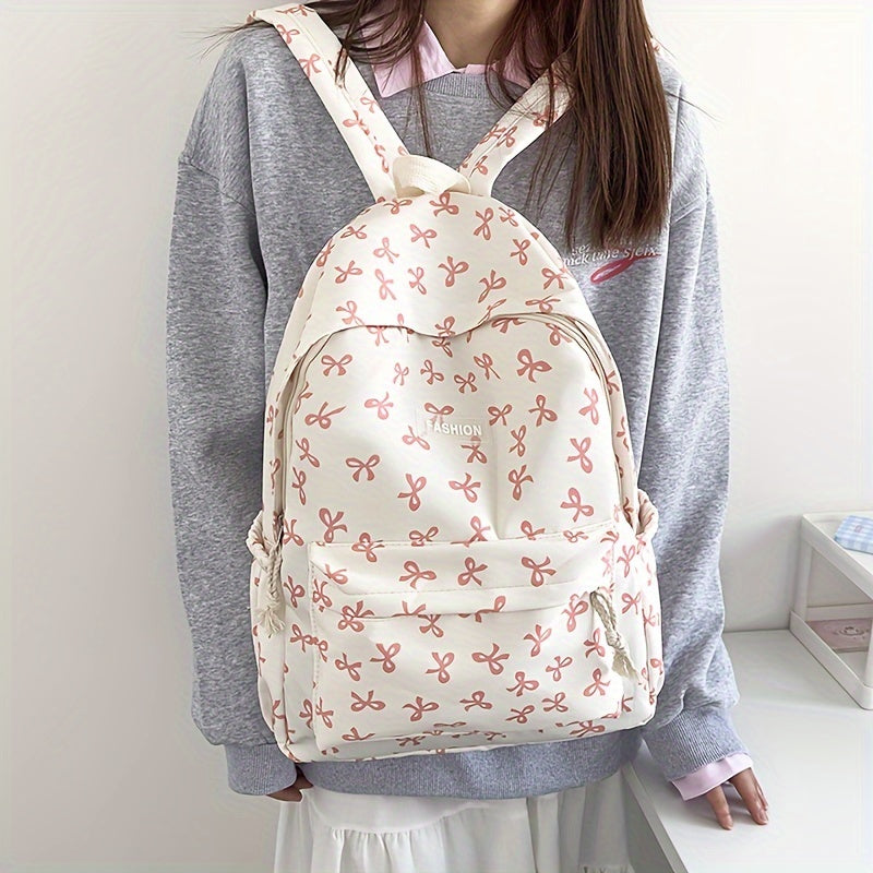 Kelebek bosma sumkasi Polyester ko'p bo'lakli maktab sayohati uchun zip yopilishi bilan chuqur khaki, pushti, to'q sariq, ko'k, qora