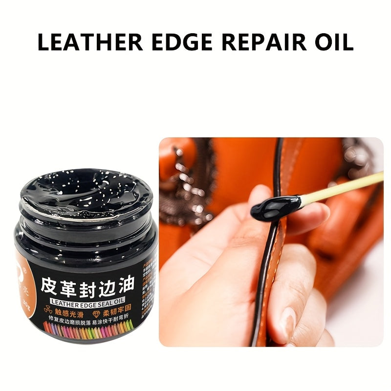 Black Edge Seal Oil for Leather Shoes Boots Bags Watch Repair 1 Pack