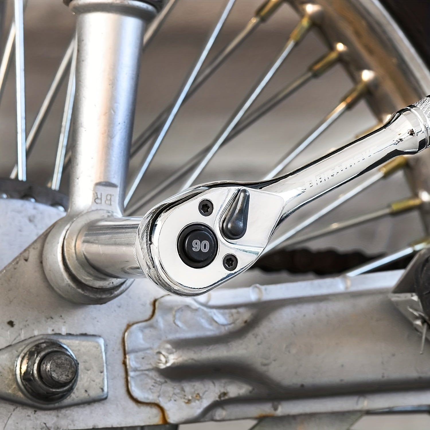 Juego de reparación de trinquete de 3 piezas, reversible, de liberación rápida, llave de vaso de 90 dientes