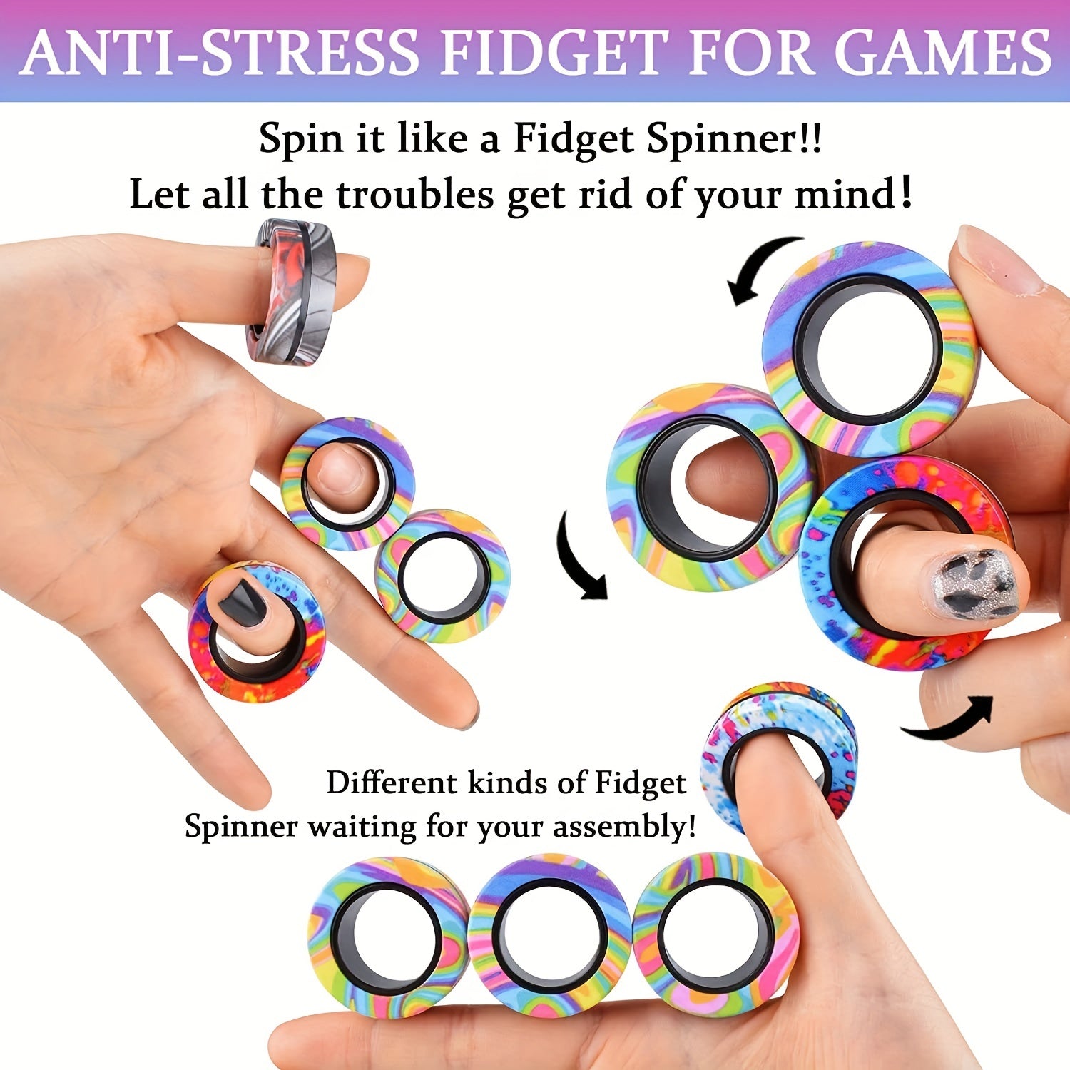 Magnetic Stress Relief Toy for Relaxation Age 12+ ABS Mixed Color