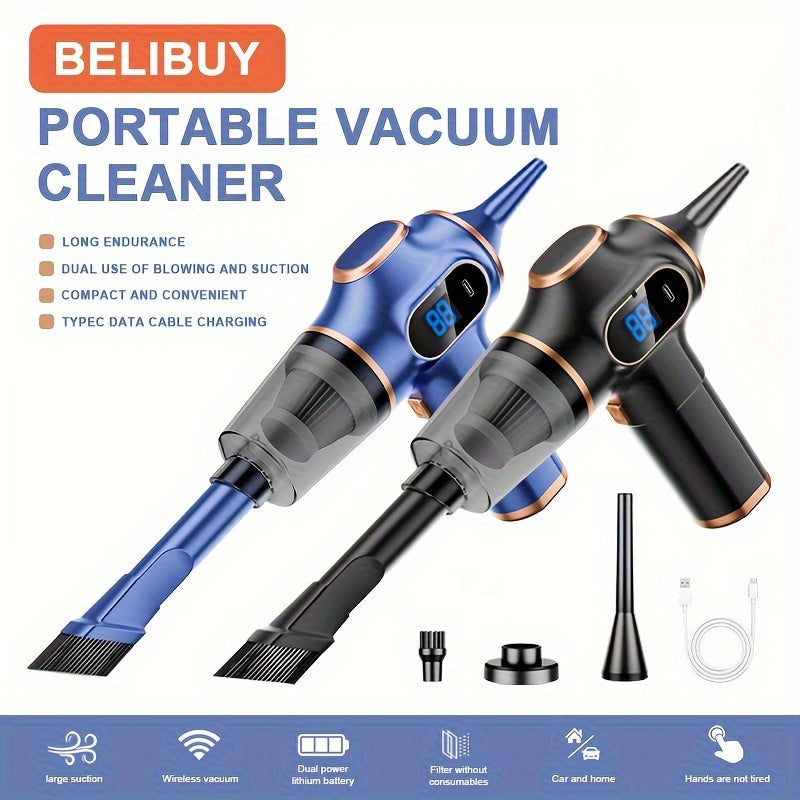 Cordless Handheld Vacuum Cleaner for Home and Car with Powerful Suction