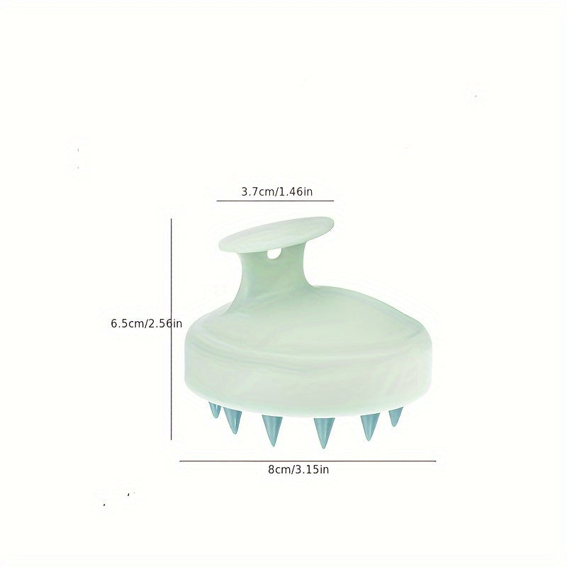 Silicone Scalp Massager with Exfoliating Shampoo Comb No Batteries 3 Colors