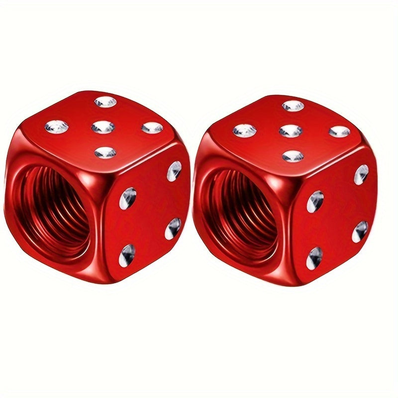 2PCS Colorful Aluminum Alloy Tire Valve Caps for Cars Bicycles Trucks