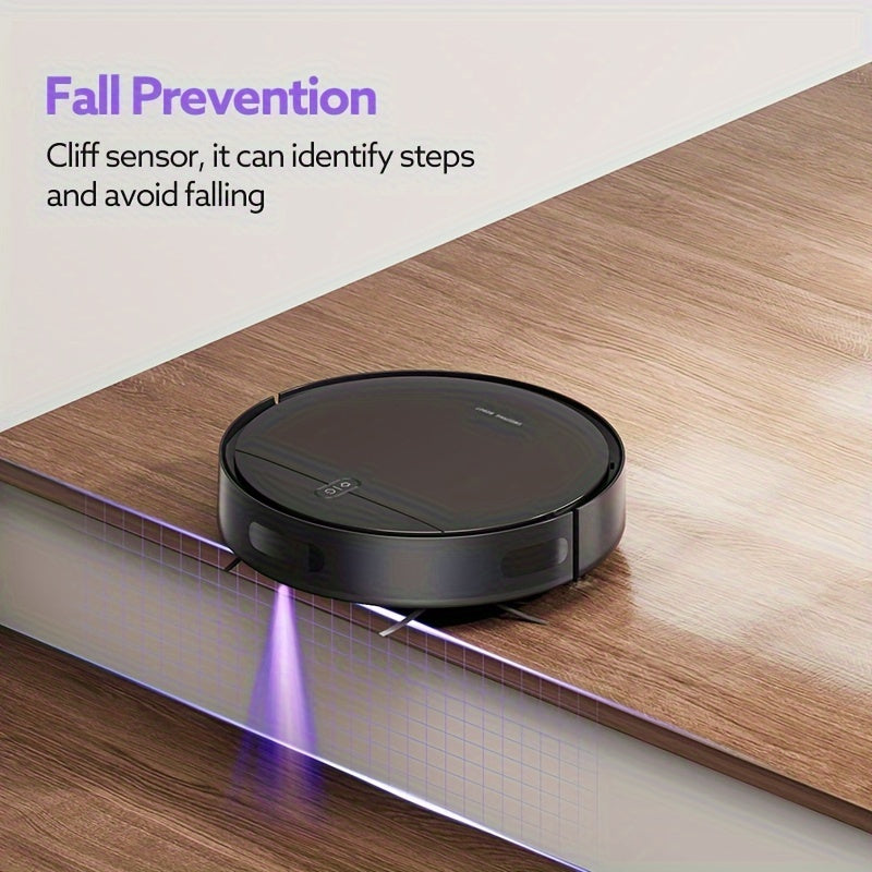 2-in-1 Robot Vacuum Cleaner Pet Hair Hard Floors Low Pile Carpets EU