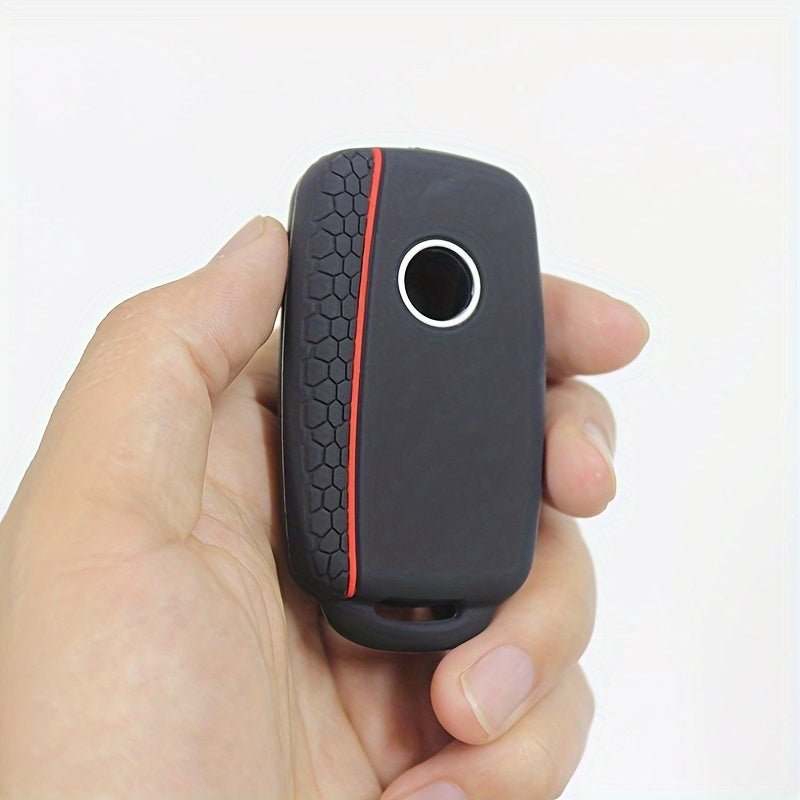 Silicone Car Key Cover For Compact Vehicles 3 Button Protection