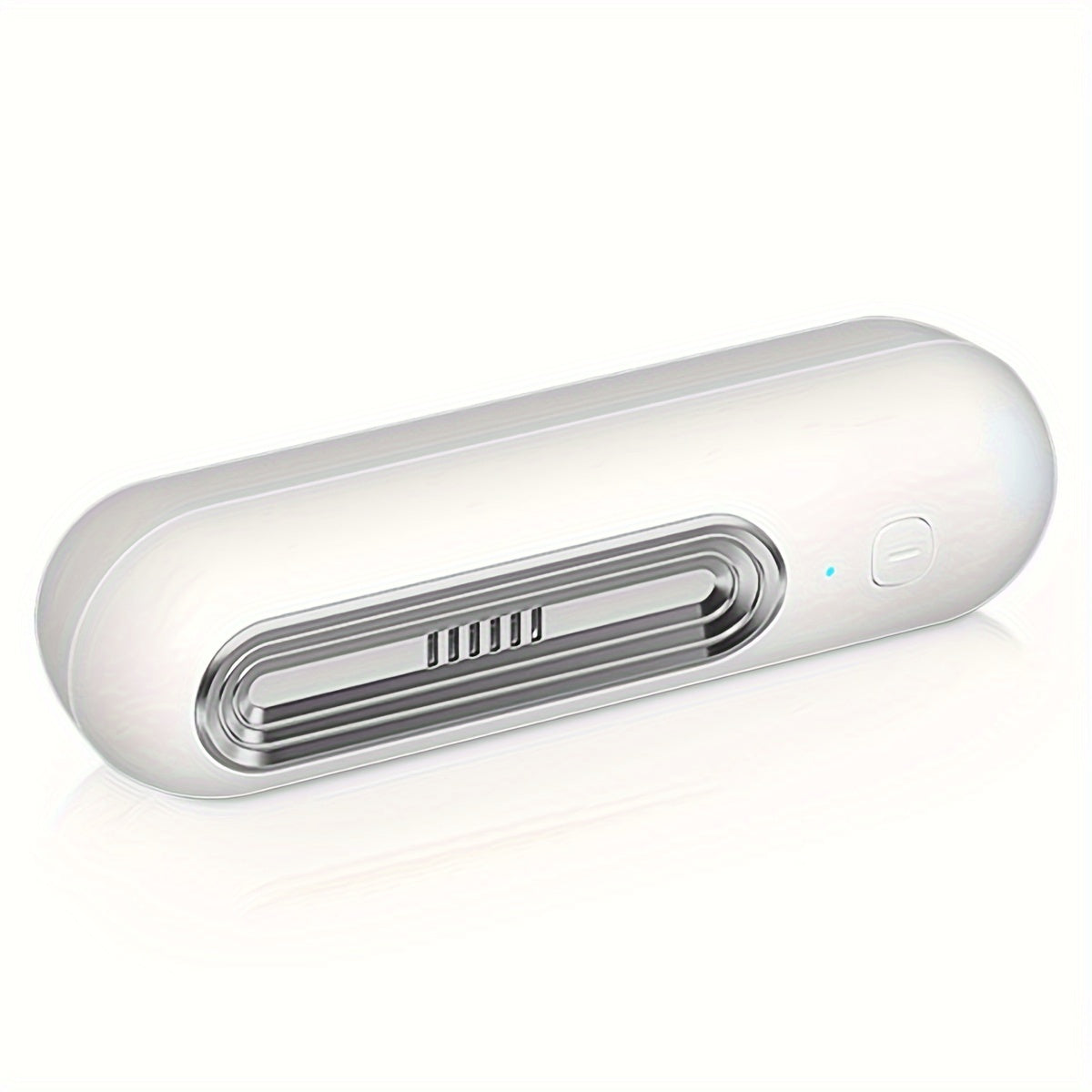 Rechargeable USB Air Purifier for Refrigerator Odor Removal White with Gold Accents