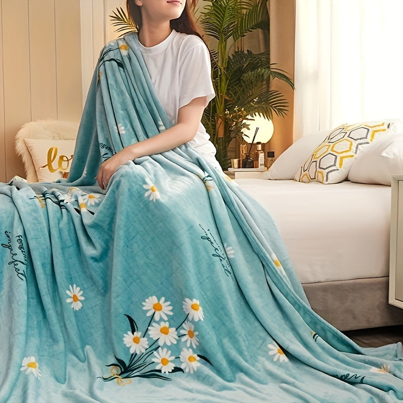 Geometric Flannel Throw Blanket Soft Cozy Modern Design Machine Washable Versatile for Couch Bed Outdoor