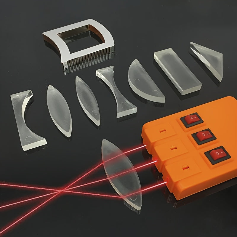 Geometric Optics Experiment Kit with Convex and Concave Lenses for Light Refraction and Reflection Science Education