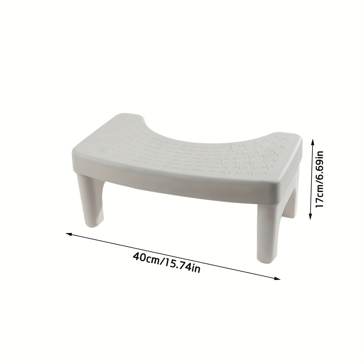 Portable Plastic Toilet Folding Foot Stool with Anti-Slip Mat