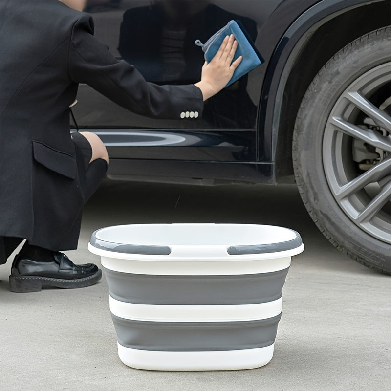 16L Egiluvchan Silikon va PP qozon, tutqich bilan, sayohat qilish, tozalash va uy uchun