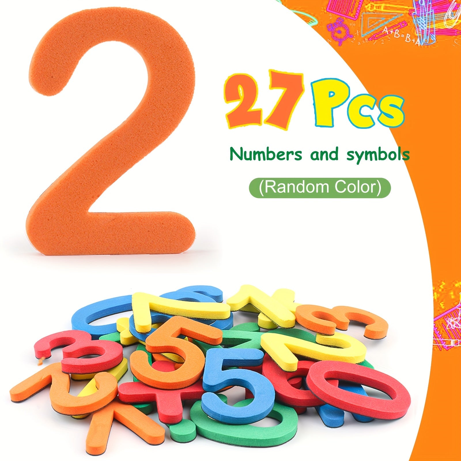 Educational Magnetic Stickers for Kids 3+ Number Refrigerator Magnets Set of 26