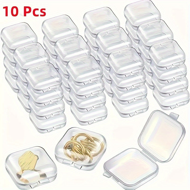 Plastic Storage Boxes with Lids for Jewelry Earrings and Necklaces Organizers