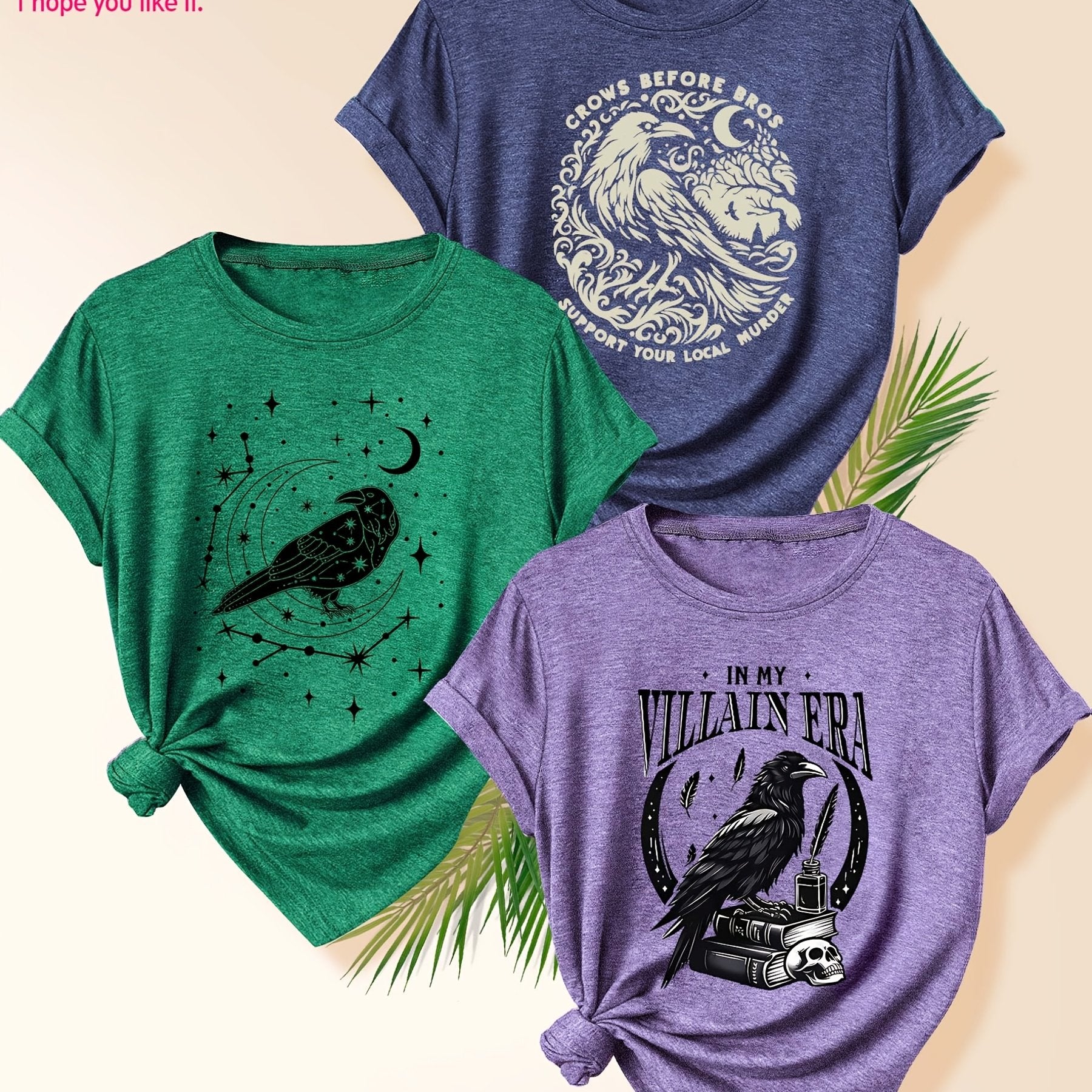 Women’s Cotton Owl Pattern T-Shirt Summer Casual Short Sleeve Multiple Colors