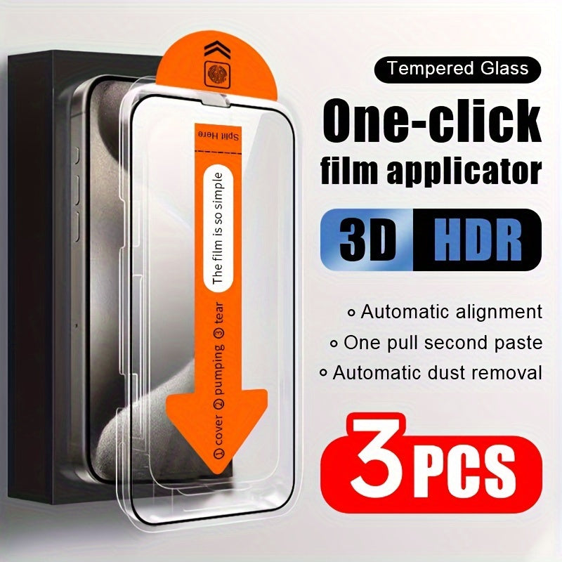 9D Tempered Glass Screen Protectors for iPhone 11 12 13 14 15 Series Compatible with Apple Smartphones