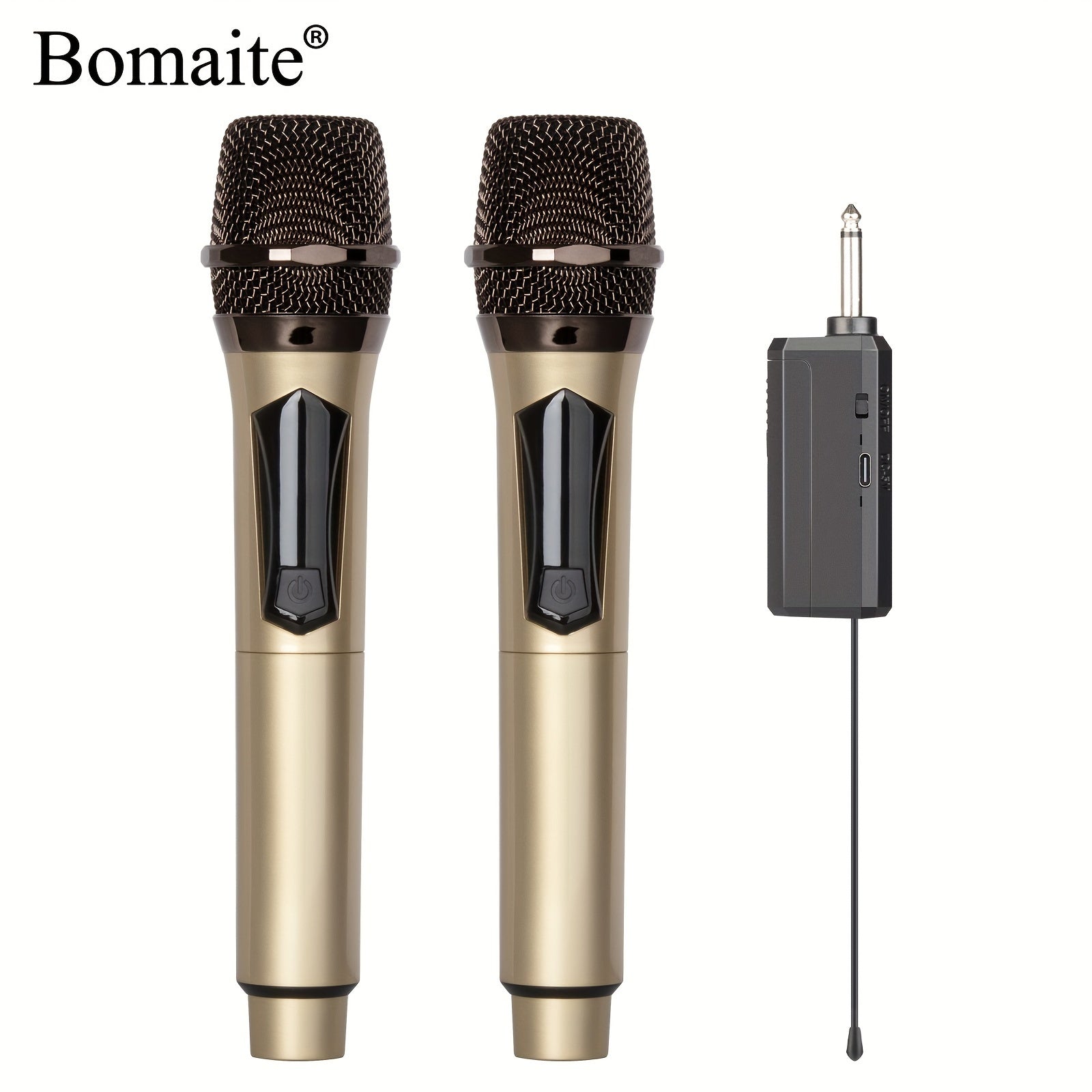 Wireless Handheld Microphone System Rechargeable Karaoke Mic with USB Charging for Events