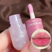 Mini Lip Gloss Set with Berry Shine Moisturizing Lip Oil and Sparkle for All Skin Types