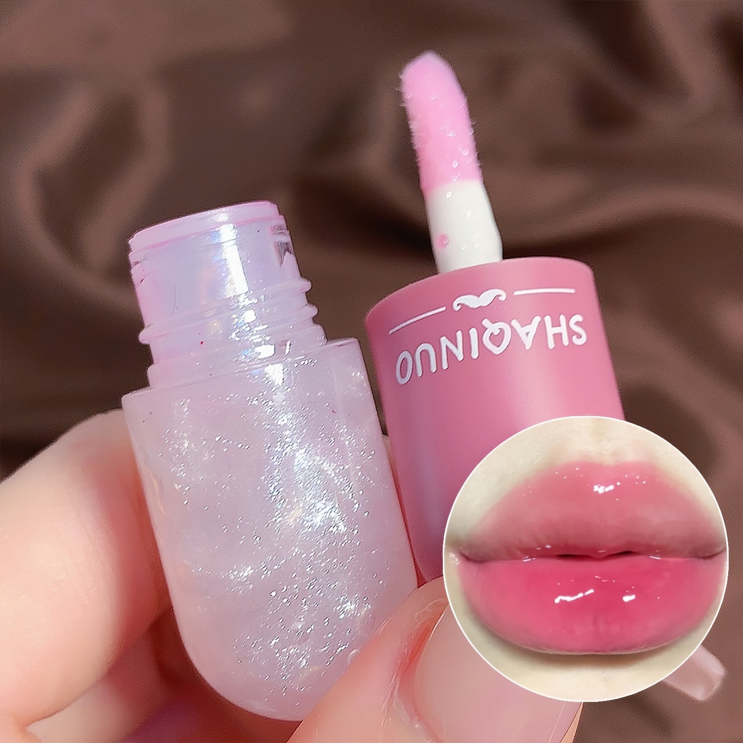 Mini Lip Gloss Set with Berry Shine Moisturizing Lip Oil and Sparkle for All Skin Types