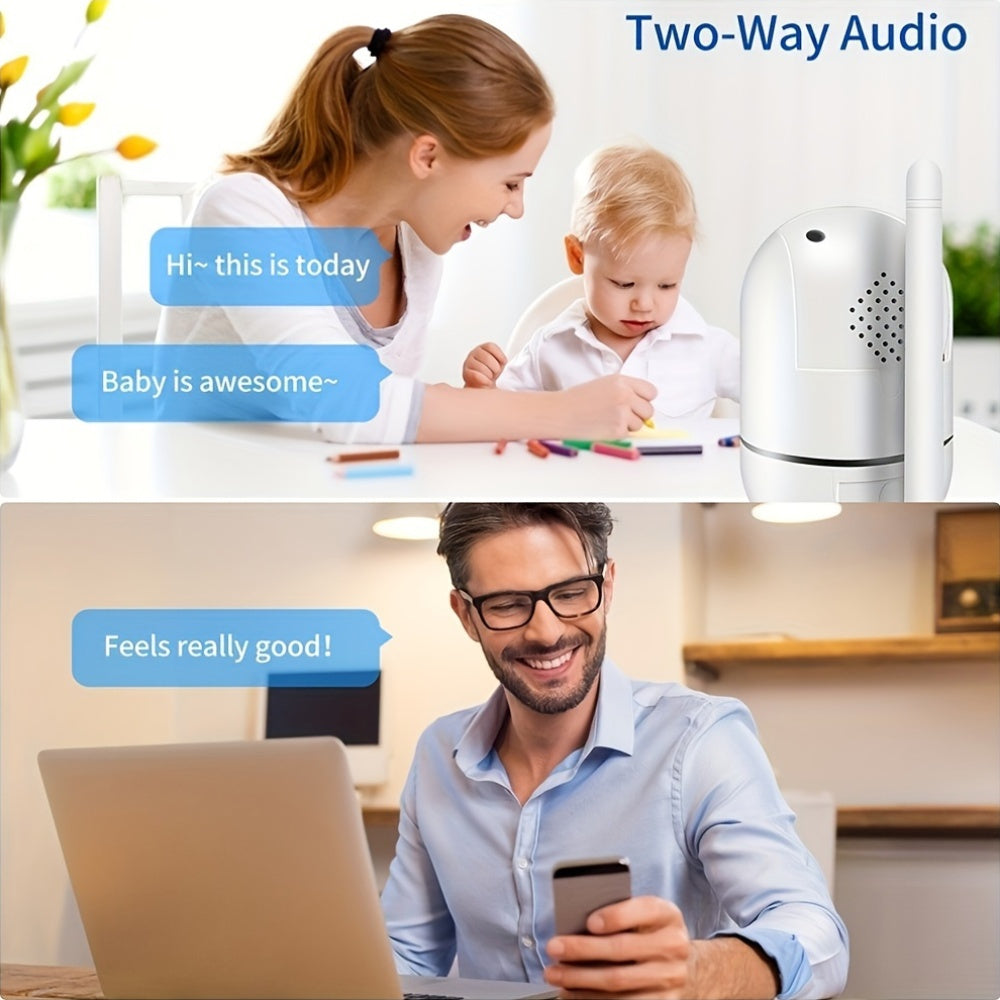 AI-Powered WiFi Security Camera 360° Night Vision Two-Way Audio Indoor Outdoor Surveillance