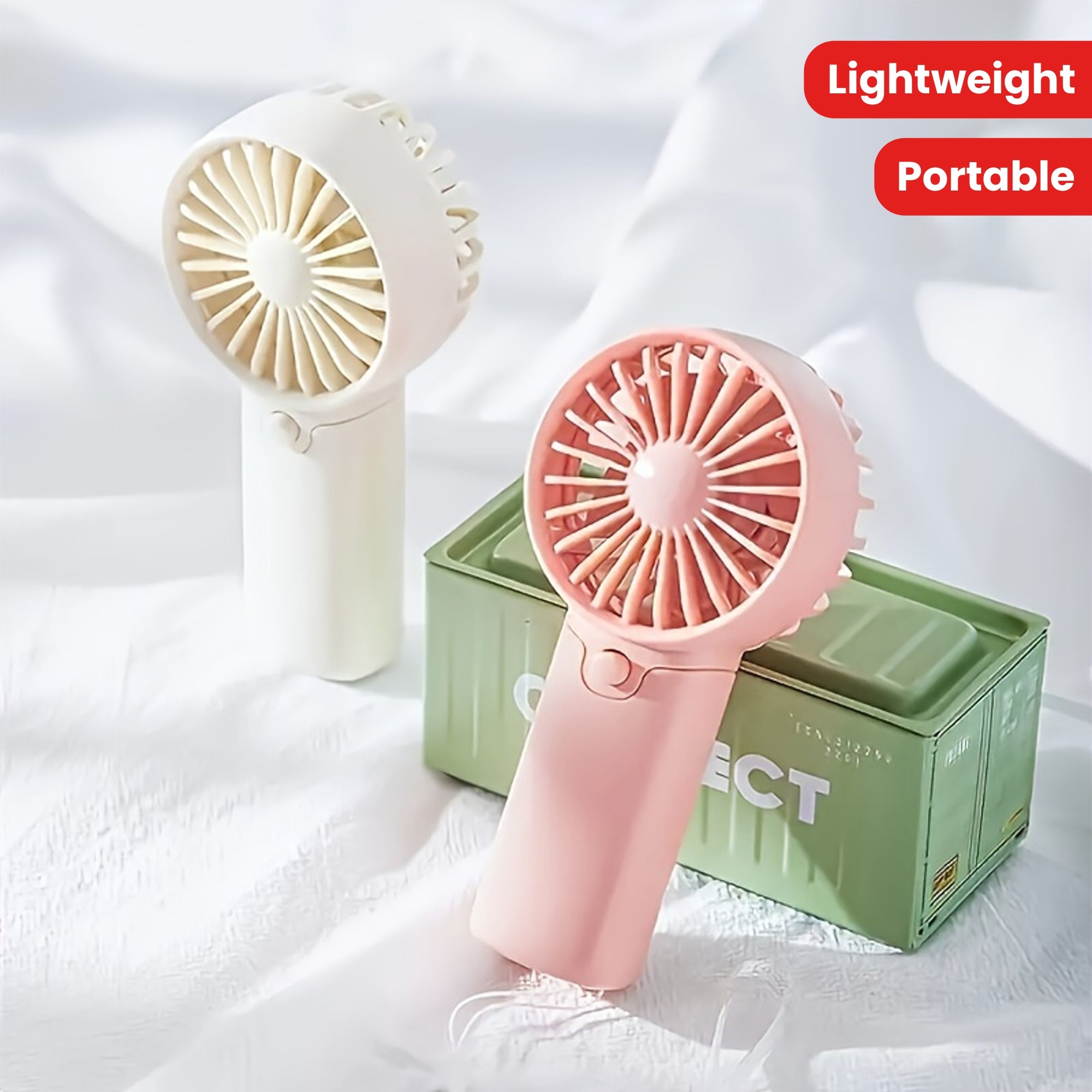 Mini Handheld Fan Portable Battery-Powered Travel Outdoor Lightweight