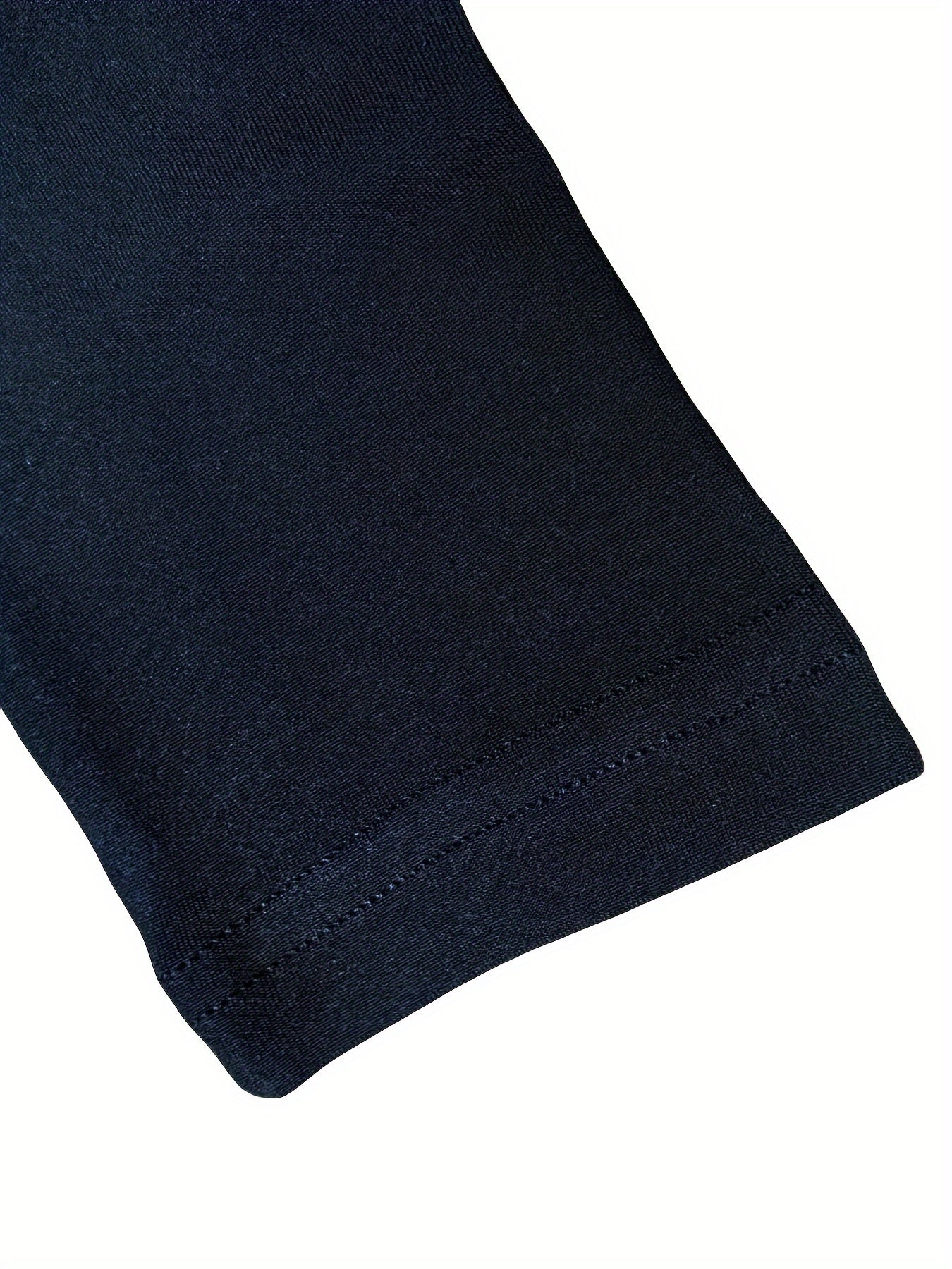 Camisa de ajuste slim para hombre con media cremallera, cuello alto y detalles de botones, punto de poliéster y spandex, primavera y otoño