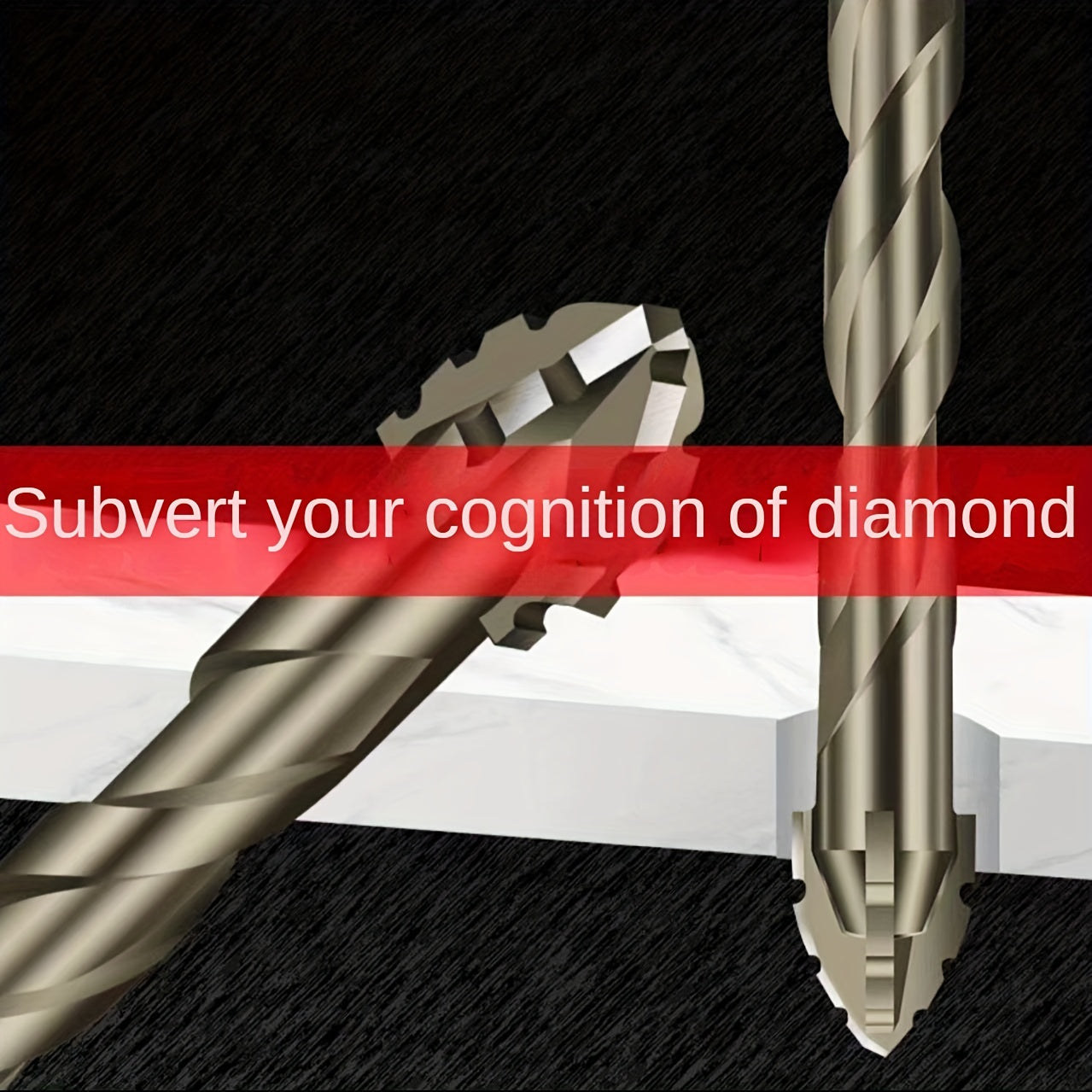 Carbide 4-Teeth Sawtooth Offset Drill Bit for Ceramic Tile Cast Iron Concrete Hex Shank