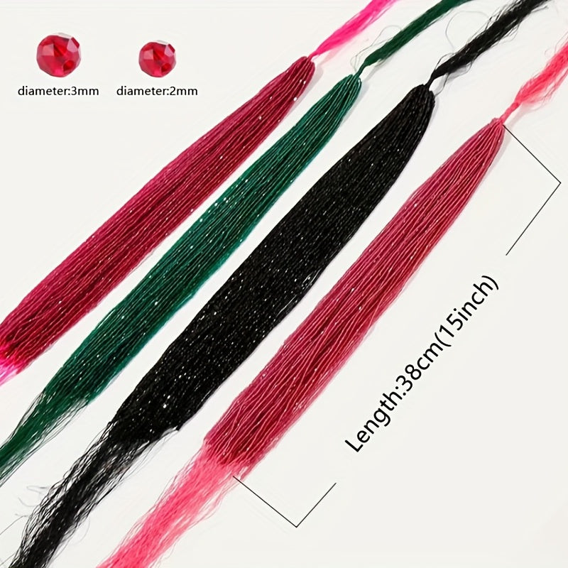 Set of 950/620 Pieces 2mm 3mm Faceted Faux Crystal Glass Beads for Jewelry Making