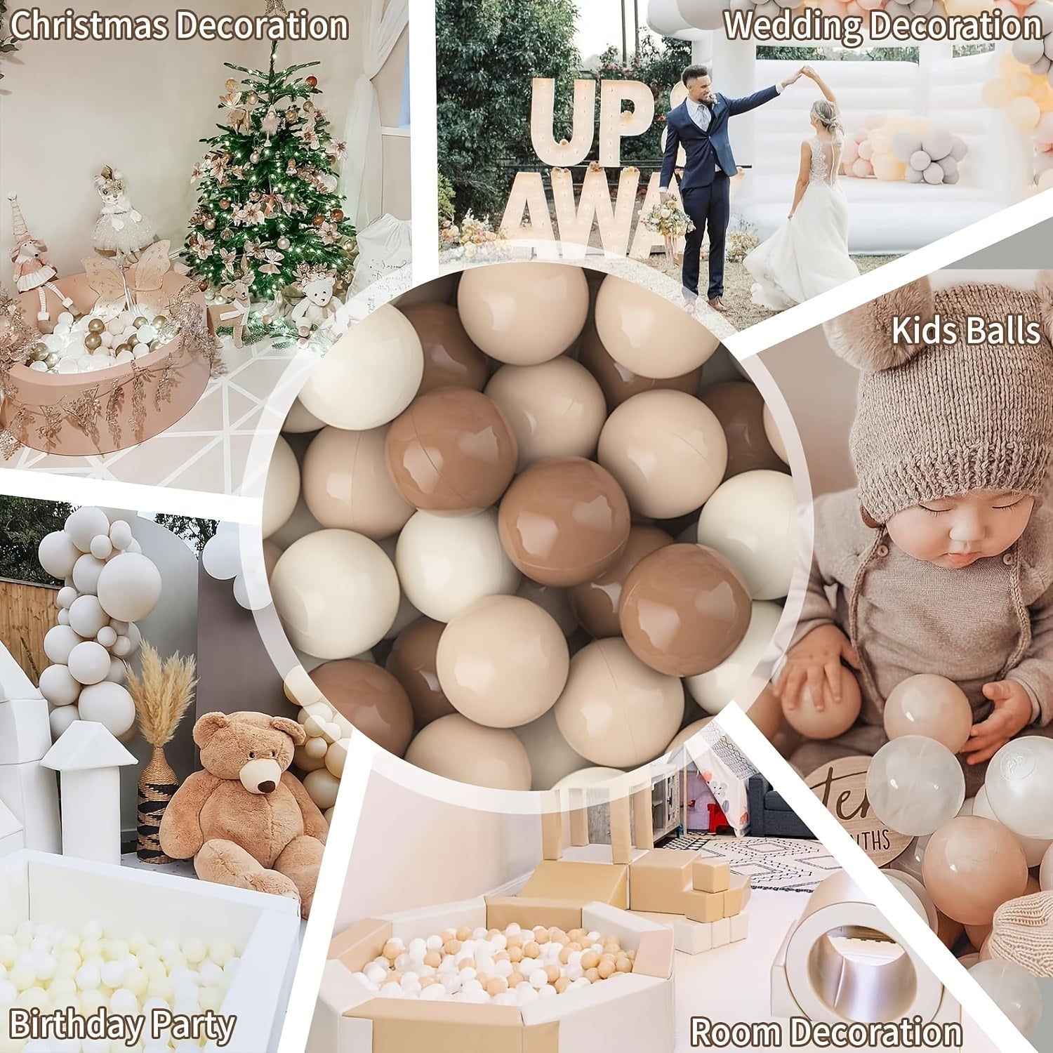 Bolalar uchun 100 ta toksik bo'lmagan okean to'plari, aralash ranglarda, to'p havzalari va tashqarida o'ynash uchun