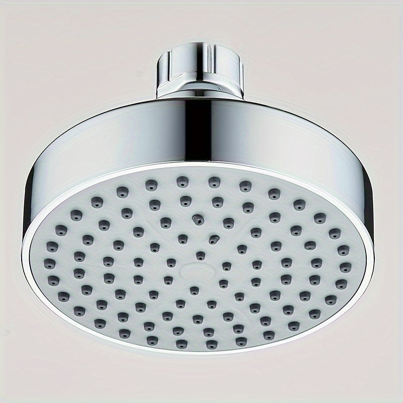 Round Rainfall Shower Head Wall Mount High-Pressure Plastic